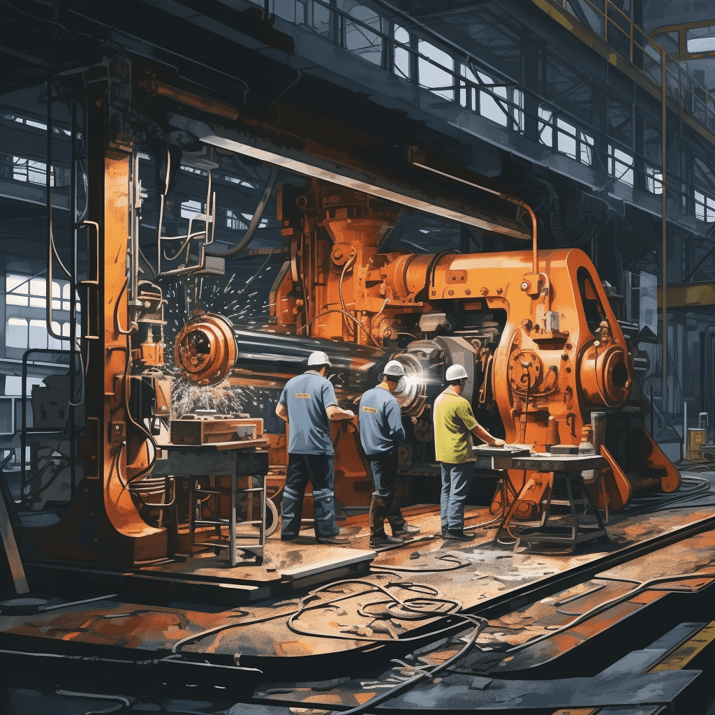 portable_line_boring_machine_in_steel_factory
