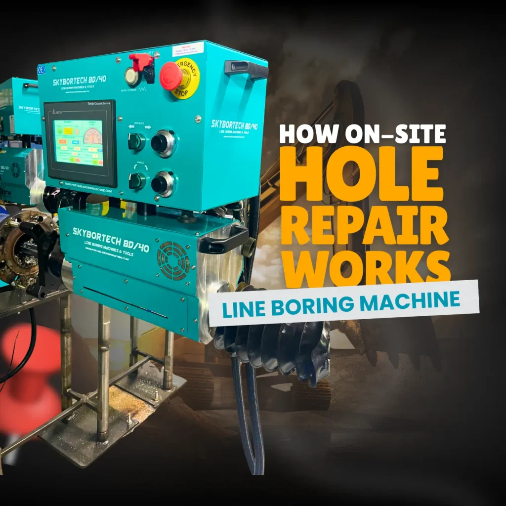 line boring machine how on site hole repair works