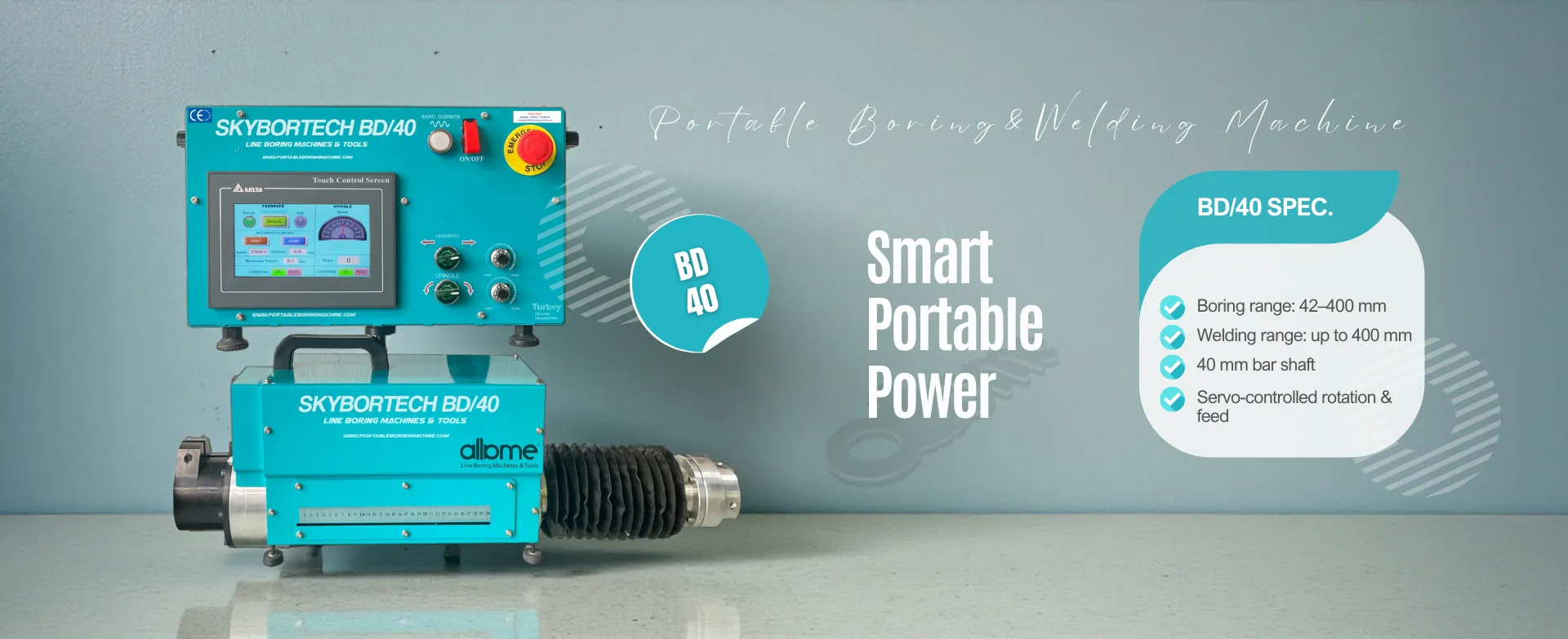 portable line boring machine slider bd40