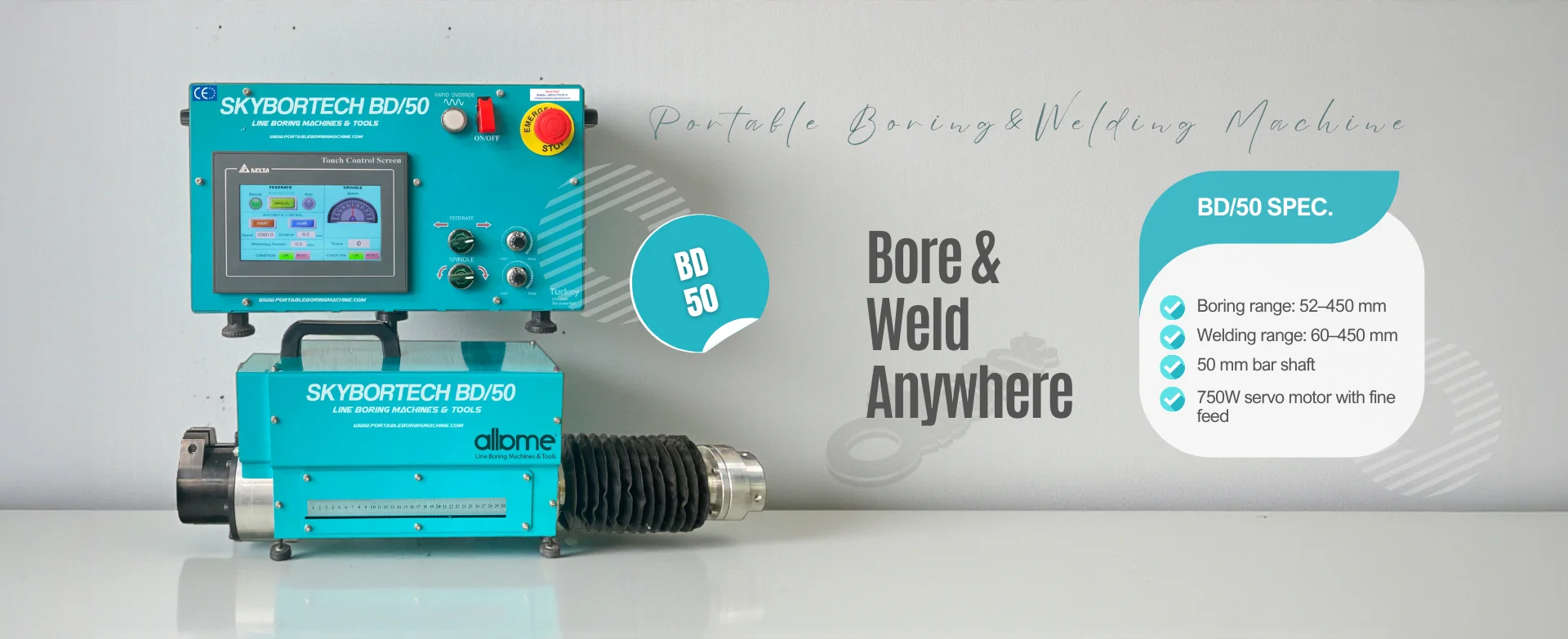 portable line boring machine slider bd50